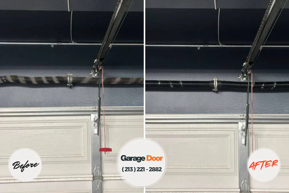 Before and after: garage door repair King City, OR